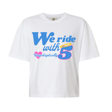 Load image into Gallery viewer, We Ride With 5 - Unisex Crop Tee