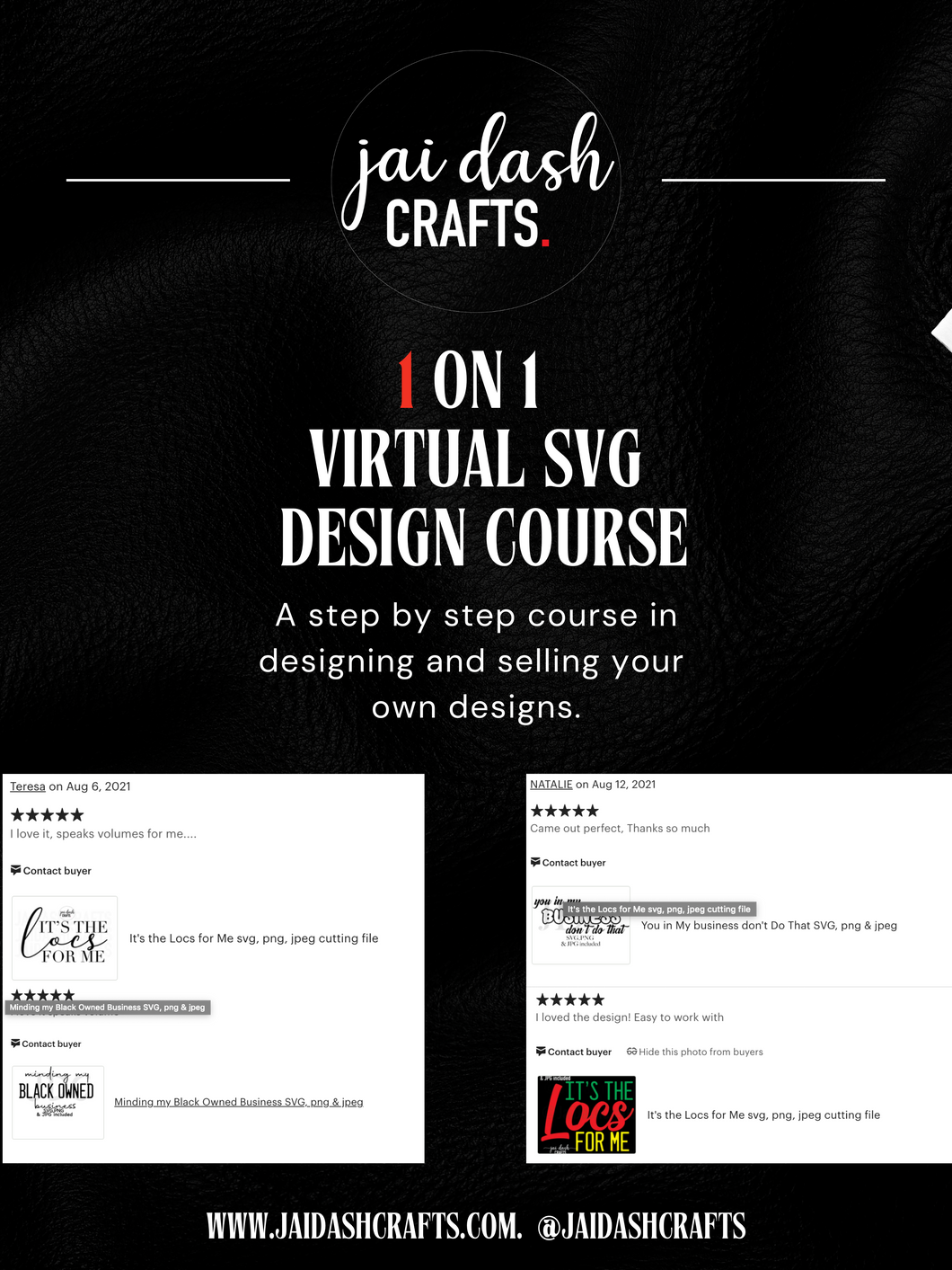 1 on 1 Virtual SVG Design Course