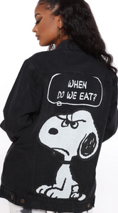 Where is My Food Snoopy Denim Jacket - 1X