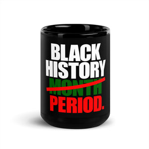 Black History Month Black Glossy Mug