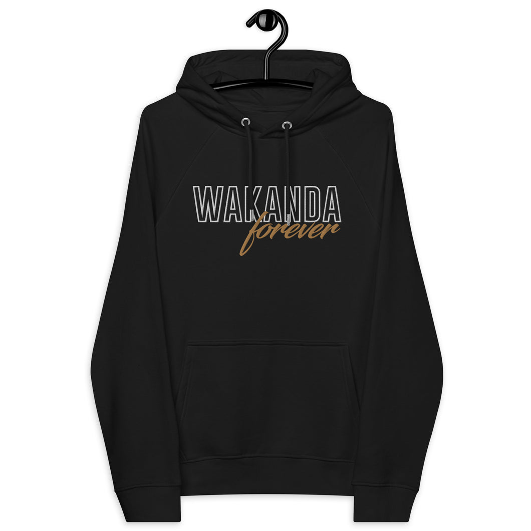 Wakanda Forever Embroidered Unisex eco raglan hoodie