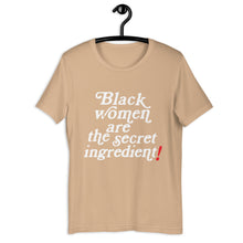 Load image into Gallery viewer, JJK inspired Black Women are the Secret Ingredient Unisex t-shirt

